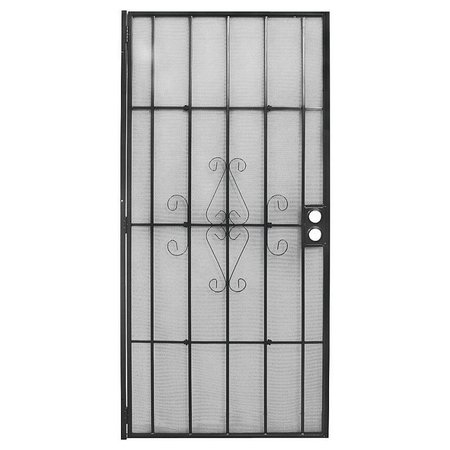 PRECISION Regal Series Door Screen, 80 in L, 36 in W, Steel, Black 3818BK3068
